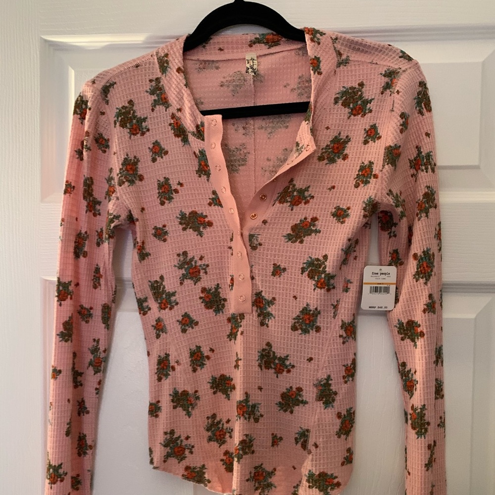 Free People One Of the Girls Printed Tee - Size S